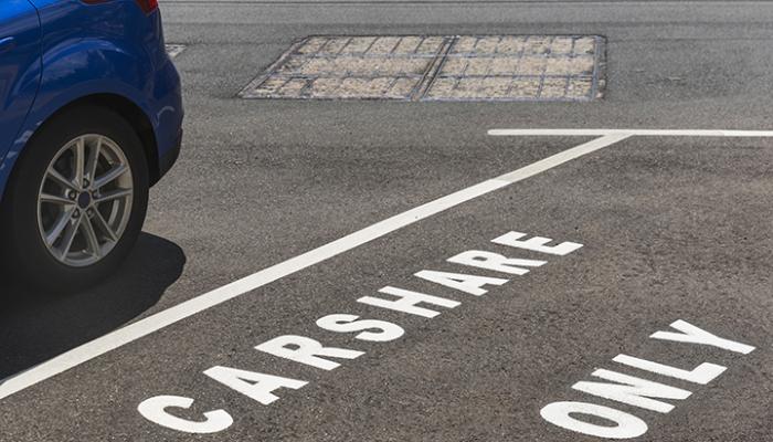 Parking space with Carpool Only spaces