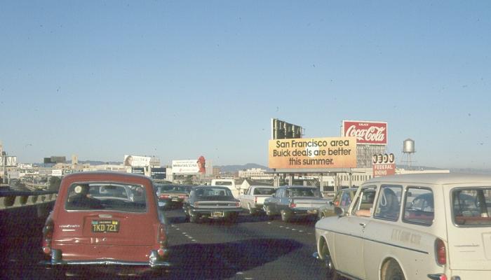 Photo of billboards from the freeway