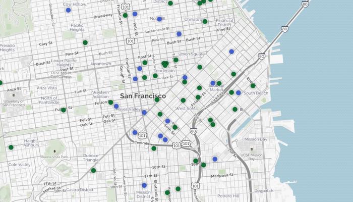 permit map image showing project dots